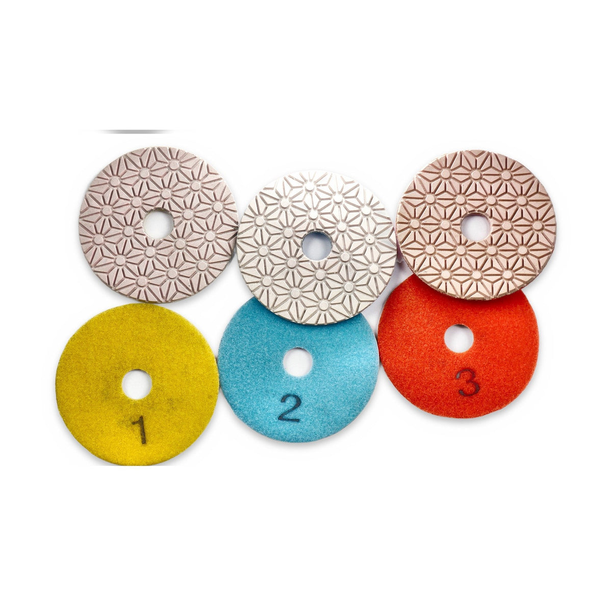 3-step stone polishing pads