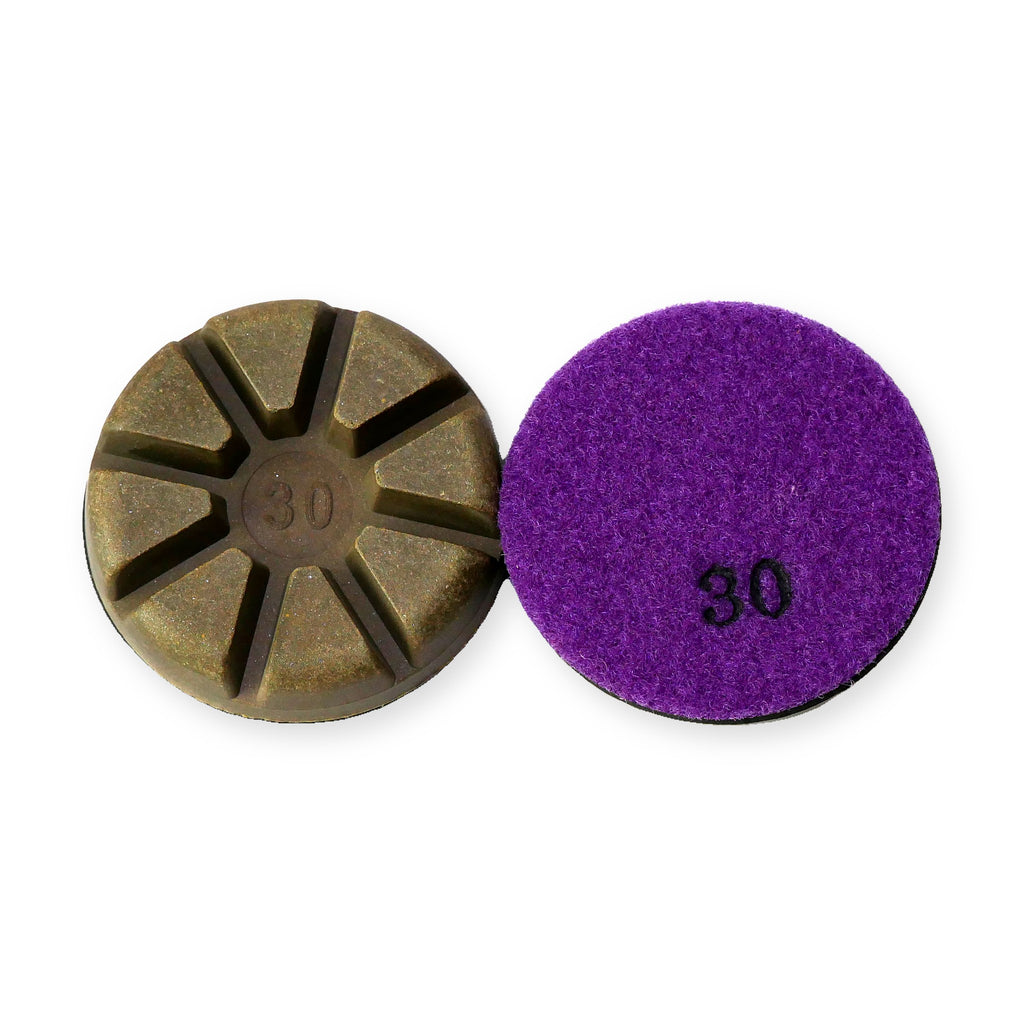 3 inch CeraPlus ceramic pad, 30 grit, front and back – Pro Diamond Tools