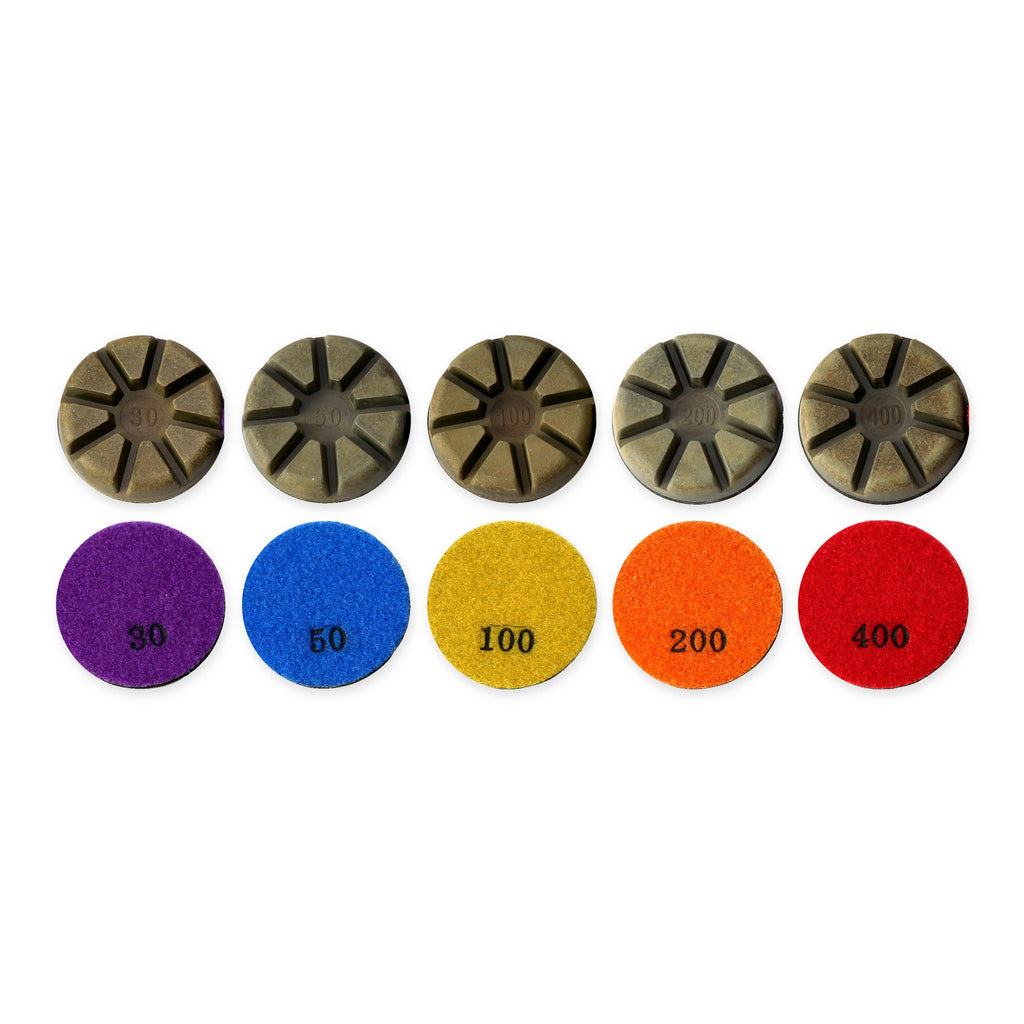 3 inch CeraPlus ceramic pads, 30 to 400 grit set, front and back – Pro Diamond Tools
