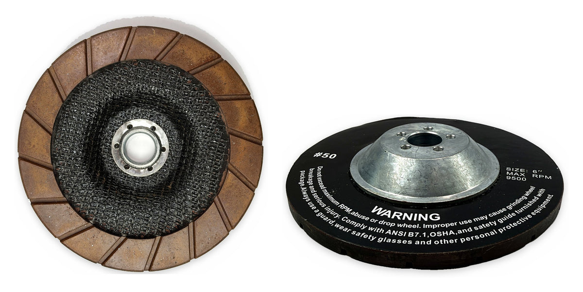 6 in ProEdge ceramic cup wheel for Hilti, front and back showing the Hilti hub
