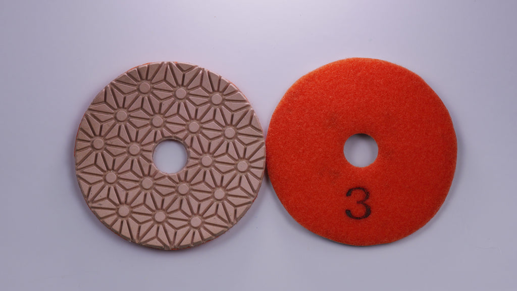 4" 3-Step Stone Polishing Pads