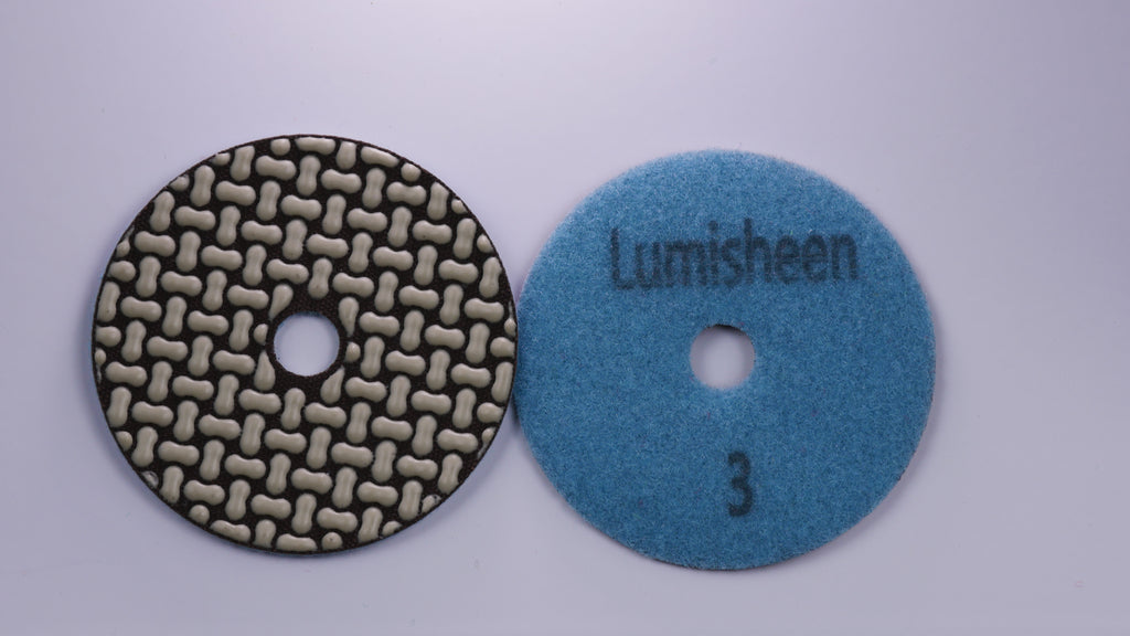 4" LumiSheen 4-Step Stone Polishing Pads