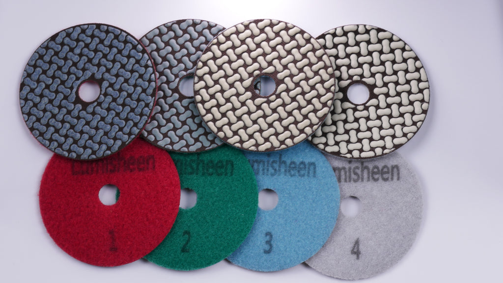 4" LumiSheen 4-Step Stone Polishing Pads