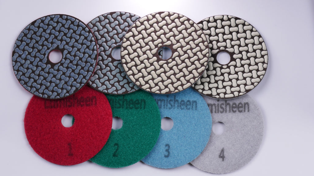 4" LumiSheen 4-Step Stone Polishing Pads