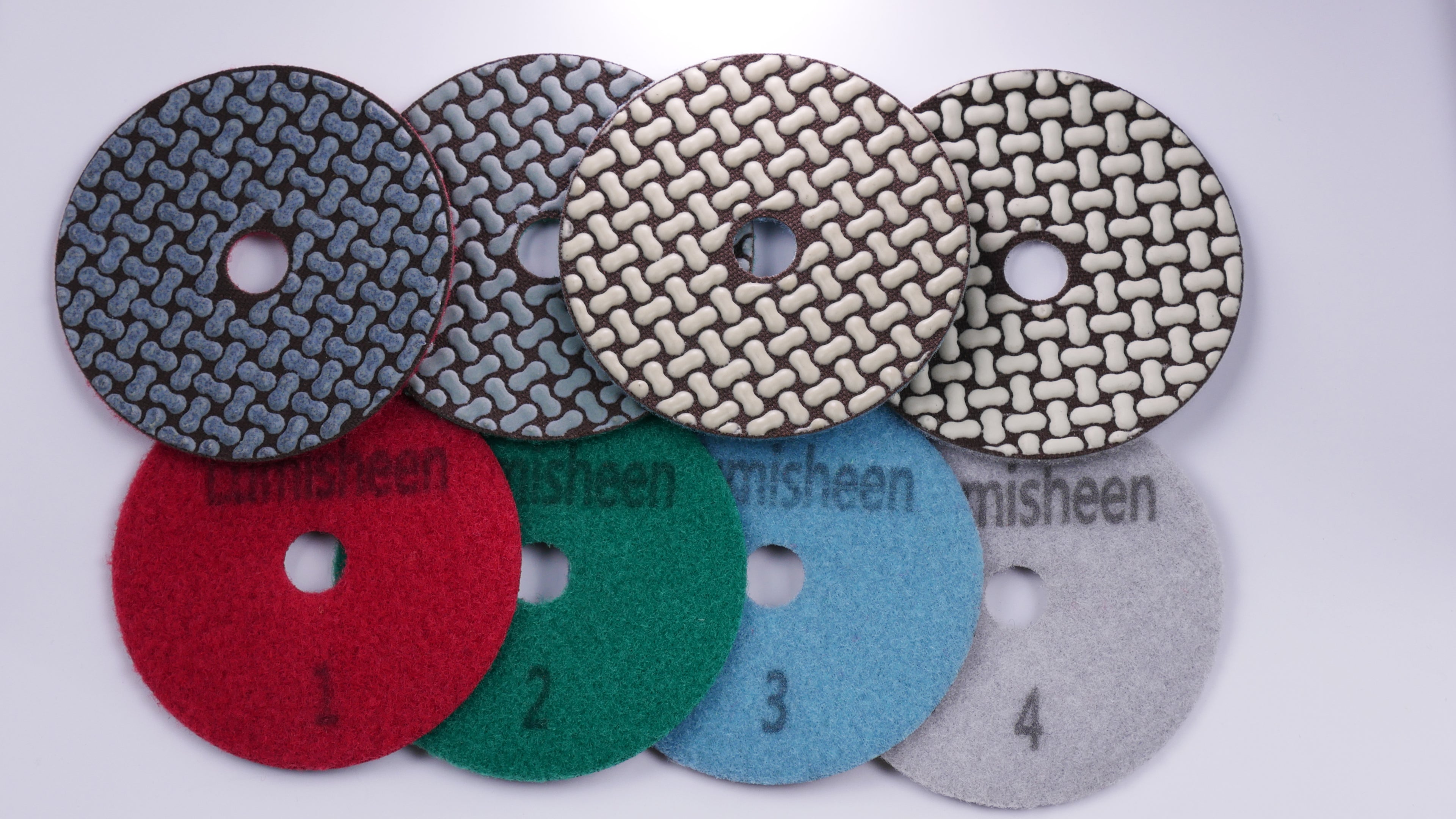 4" LumiSheen 4-Step Stone Polishing Pads