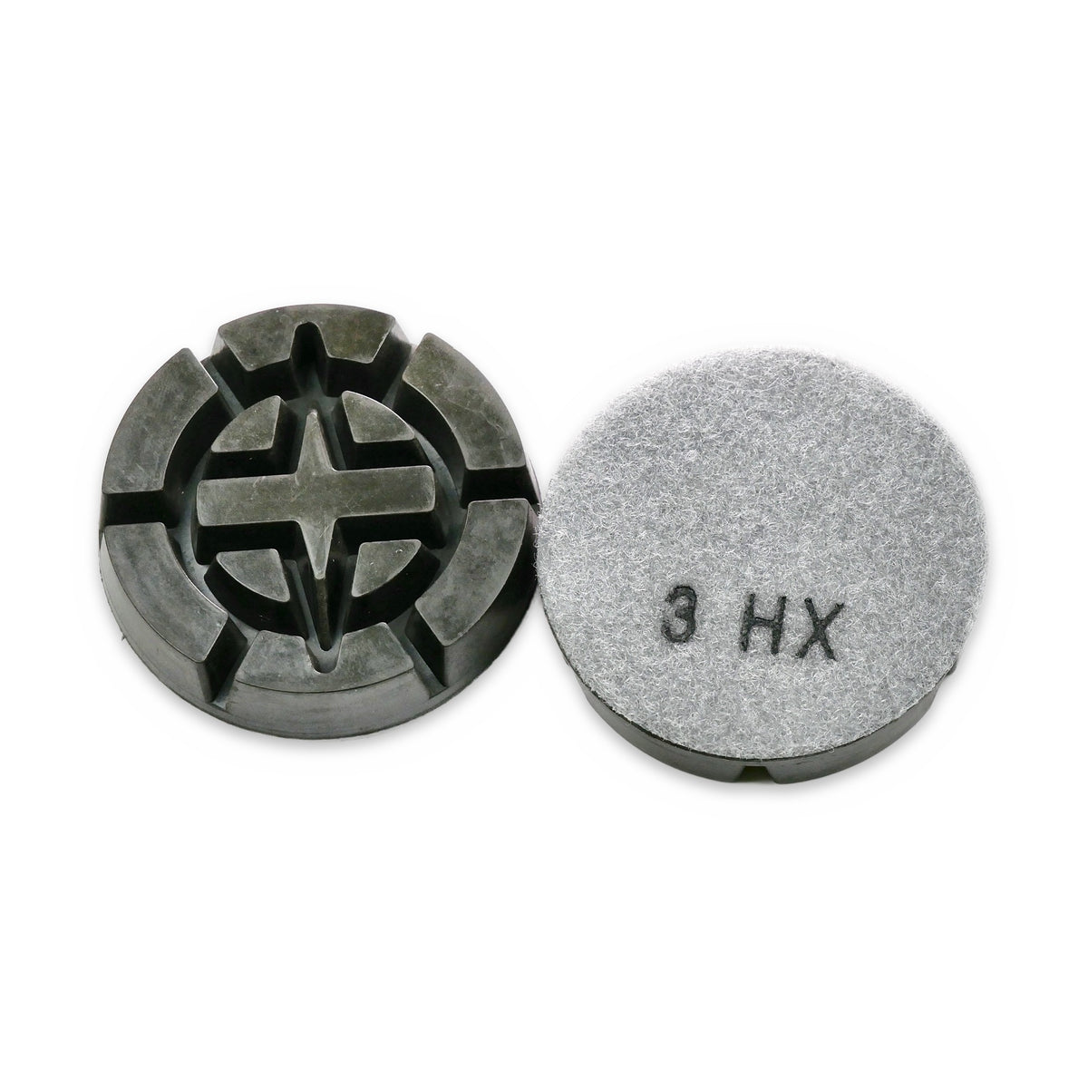 3HX hybrid transitional pad, working face and grey back – Pro Diamond Tools