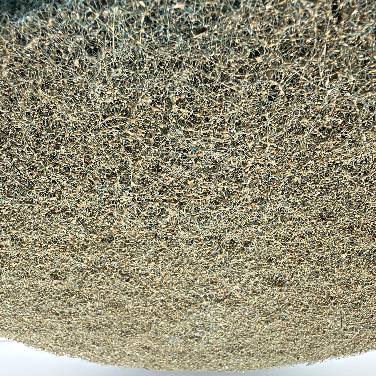 Diamond burnishing pad fiber close-up